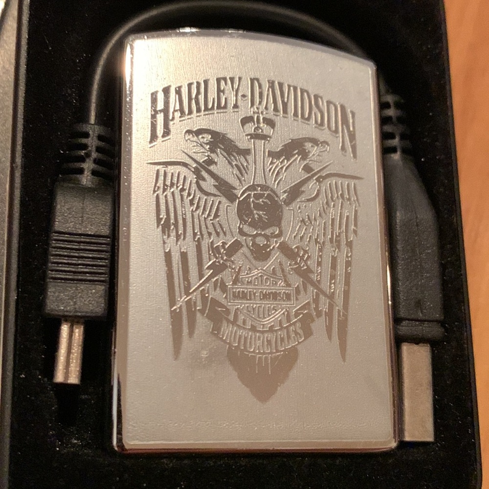 Harley Davidson Electronic Flameless Lighter USB Rechargeable Windproof HD Biker